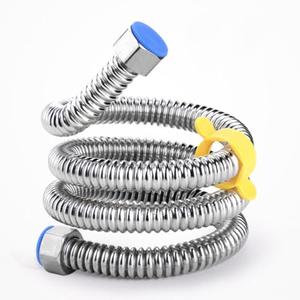 Veemoon Stainless Steel Flexible Water Line,2pcs Bellows 1/2 Inch Hot Water Heater Hose Corrugated Hose Iron Water Fitting Moonshine Faucet