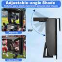Game Changer Mounting Kit, Cell Phone Fence Mount with Shade and Power Bank Holder, Gamechanger Streaming Kit, Fence Phone Holder for iPhone Gopro Camera Mevo Start Recording Baseball Tennis Football