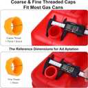 Gas Can Spout Replacement, Gas Can Nozzle Replacement, Upgraded (6Kit-Yellow) Includes 37 Accessories, Flexible Pour Nozzle Suitable for Most 1/2/5/10 Gal Oil Cans, Leak-proof Design