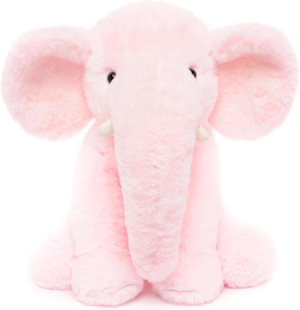 WEIGEDU 13" Pink Elephant Stuffed Animal - Plush Toy for Boys, Girls, Kids, Baby Shower, Bedtime, Birthday