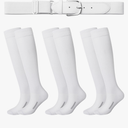 Haysandy Baseball or Softball Sock and Belt Combo Set 3 Football Baseball Socks with Softball Belt for Kids Youth Adult