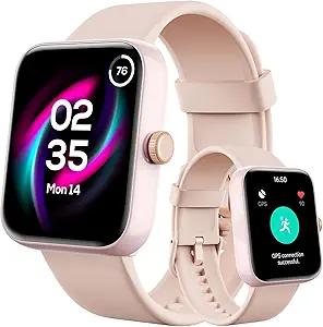 GPS Smart Watch for Women, 4 Satellite Positioning, 1.85" Fitness Tracker with Bluetooth Call, 3ATM Waterproof Heart Rate/Sleep/SpO2 Monitor, 101+ Sport Modes, 12 Days Battery, for Android & iPhone