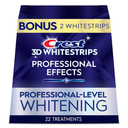 Crest 3D Whitestrips Professional Effects – Teeth Whitening Kit, 22 Treatments (20 + 2 Bonus), Each with 1 Upper/1Lower, 44 Strips – Crest 3DWhite Teeth Whitening Strips