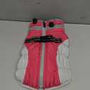 FUAMEY Dog Coat for Small Dogs, Waterproof Dog Winter Jacket with Harness Built in Puppy Cold Weather Coats Reflective Pet Vest with Zipper Warm Fleece Dogs Snowsuit Windproof Pink XS (XS(chest:14in), Rose Red)