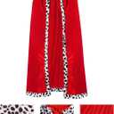 SATINIOR Red Prince Cloak Queen Robe Halloween Costume Stage Performances Royal Cape for Fathers Day Costume Party Accessory (Adult Size)