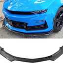 Carbon Fiber Front Bumper Lip Compatible with Chevy Camaro SS LS LT RS 2016-2024, Splitter Spoiler Diffuser Protector Wing Body Kit