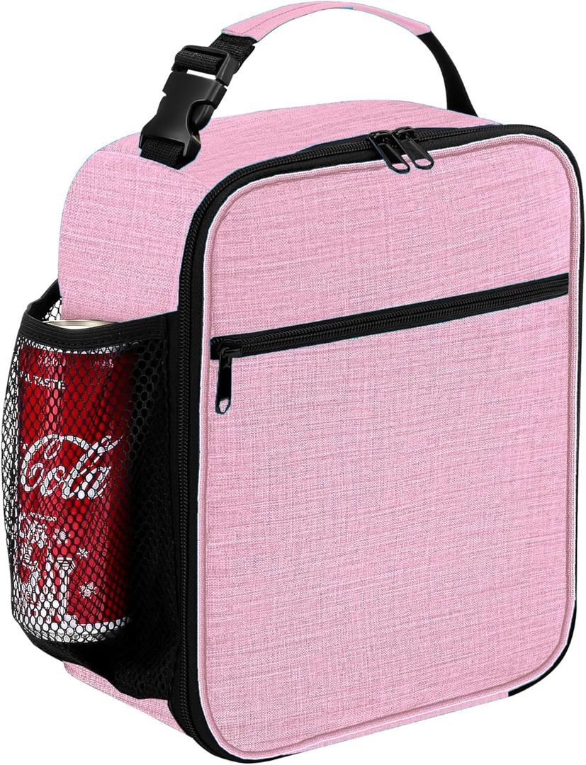 Lunch Box for Men - Reusable Lunch Bag Men Adult Women- Insulated Small LunchBox (Pink)
