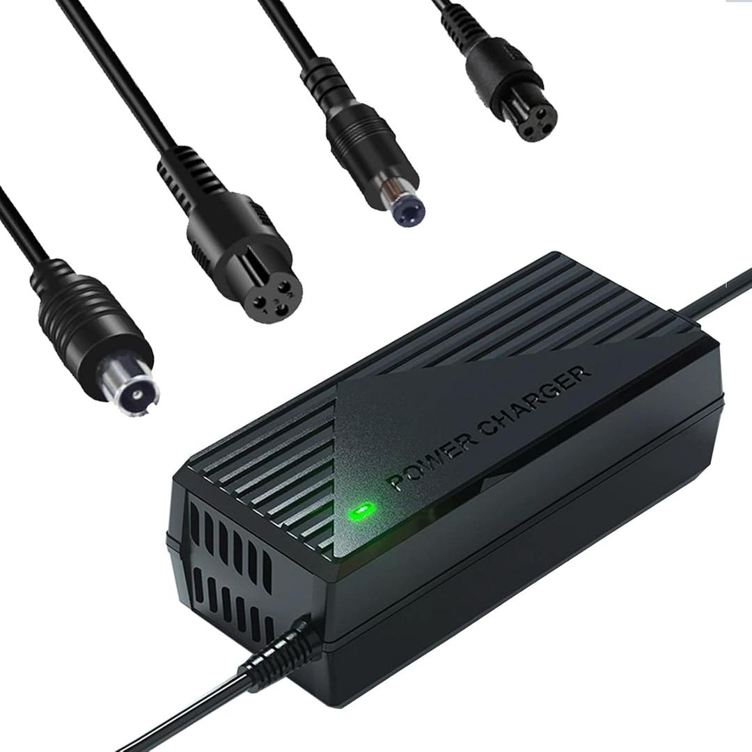 42V 2A Electric Scooter Charger for 36V Li-Batteries, Hover Board Charger Cord with 4 Plugs, Compatible with Gotrax/Ninebot/Jetson/Voyage Scooter Power Adapter
