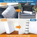 Queen/Full/Full-XL Foam Mattress Vacuum Bag for Moving, Vacuum Seal Mattress Bag with Straps
