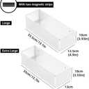 2 Pack Magnetic Shelves for Washing Machine, White Metal Magnetic Storage Baskets, Space-Saving Strong Hold Organizer for Laundry Room, Refrigerator, Bathroom, Kitchen, Pantry, Utility Room
