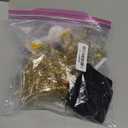 TecUnite 24 Pack Mini Chalkboard Signs, 4"x3" Small Table Place Cards with Metal Stand and 2 Marker Pens Food Labels for Party Buffet, Tabletop Blackboard Signs Name Tags for Wedding Bakery(Gold)