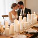 18 Pcs White Pillar Candles Bulk Set3 Different Lengths 2 x 3/4/6 Inch (6 Each)Hurricane CandlesDripless Unscented SmokelessGives You a Better Atmosphere When Organizing an Event Party