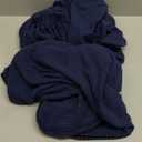 H.VERSAILTEX Super Stretch Individual Seat Cushion Covers - 2 Piece Large Sofa Cushion Covers, Navy, Thick Jacquard Textured Twill Fabric Sets