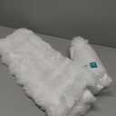 LIFEREVO Fluffy Faux Rabbit Fur Body Pillow Cover, Luxury Bubble Waffle Shaggy Plush Bed Body Pillowcase with Zipper Closure, Long 20"x54" Fuzzy Furry Pillow Case for Adults Kids Girls Teens, White