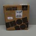 SEE SPRING 12 Pack Shoe Storage Box, Clear Plastic Stackable Shoe Organizer for Closet, Space Saving Foldable Shoe Rack Sneaker Container Bin Holder (Large Fit Size 9)