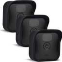 Hisewen Silicone Cover Case for All-NEW Blink (3rd Gen), 3 Pack Weather Resistant Protective Cover Cover for Blink Indoor Outdoor Home Security Camera (Black)