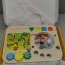 Activity Table, Montessori Toys for 1 2 Year Old Girls Boy Gifts, 7 in 1 Wooden Sensory Play Table for Toddler 1 2 3, Learning Toys for Baby 12-18 Months 1st Christmas Birthday Gifts