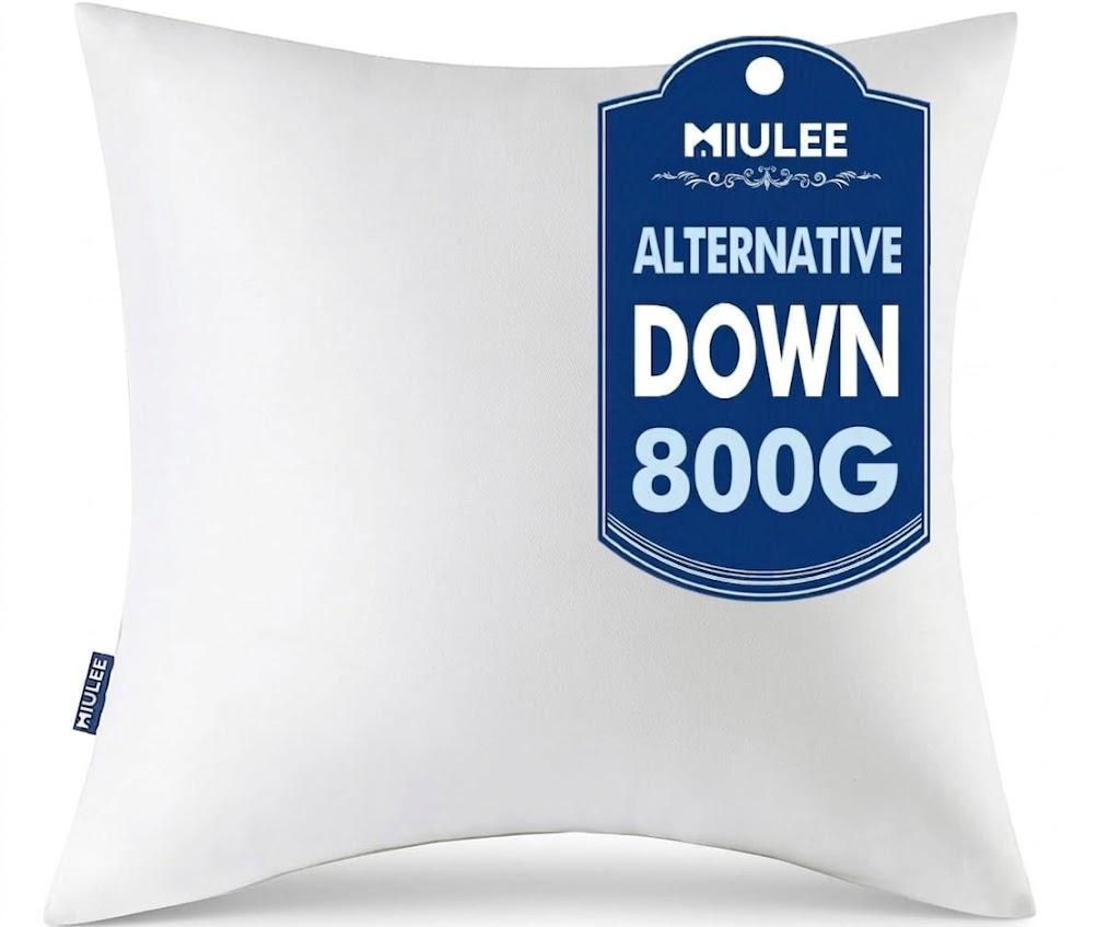MIULEE Throw Pillow 24" x 24"  Inch 100% Virgin Fiber Filling Bed Couch Pillow