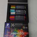 STAEDTLER Pigment Arts Brush Pen - Assorted Basic Colours, Pack of 36, 371 C36 (1 Count (Pack of 36))