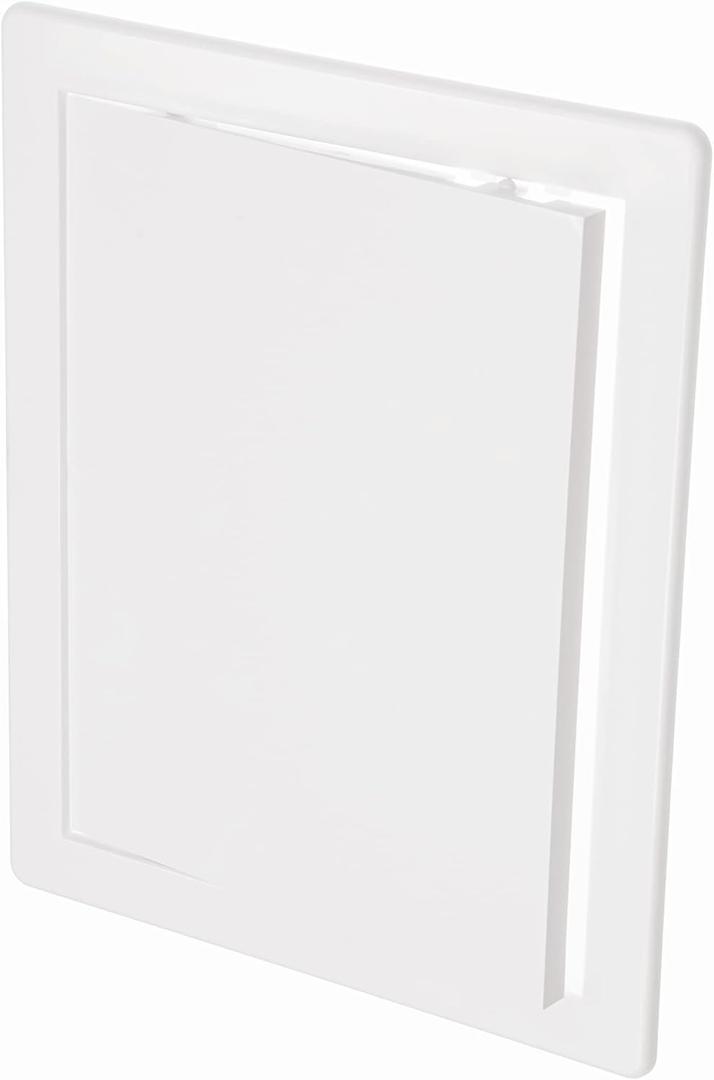8" x 10" White Plastic Access Panel. Service Shaft Door Panel. Plumbing, Electricity, Heating, Alarm Wall Access Panel for Drywall. Bathroom Services Access Hole Cover.