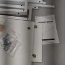 Dual Monitor Stand Riser, 41.5'' Extra Long Wood Monitor Stand Desktop Organizer with Side Pocket, Ergonomic Monitor Riser Supports 2 Monitors,TV,Laptop,Printer for Home Office, White