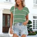 SAUKOLE Women's Sweater Vest Casual V Neck Cap Sleeve Knit Pullover Tops (Green, M)
