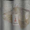 Lace Applique Tulle Flower Girl Dress for Wedding Sleeveless Long Satin Bow Knot V-Back Elegant Formal Dresses (6, White)