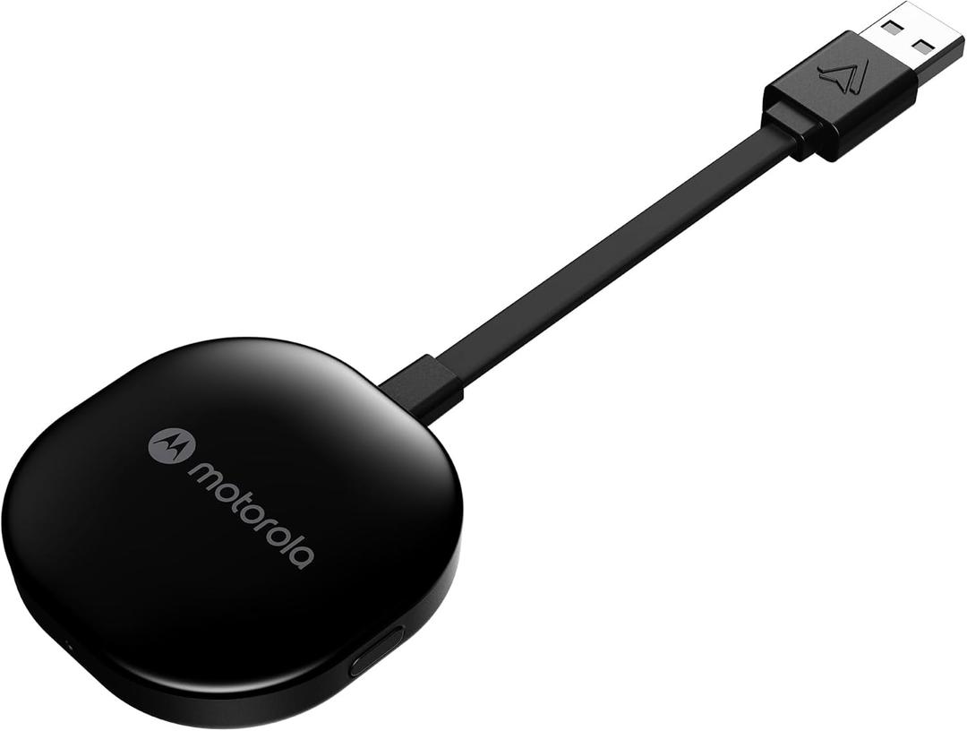 Motorola Sound MA1, The Only Google Authorized Wireless Android Auto Car Adapter, Smartphone to Screen Wireless Bridge Car Accessories, USB Type-A