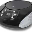 GPX, Inc. Portable Top-Loading CD Boombox with AM/FM Radio and 3.5mm Line In for MP3 Device - Black, Single