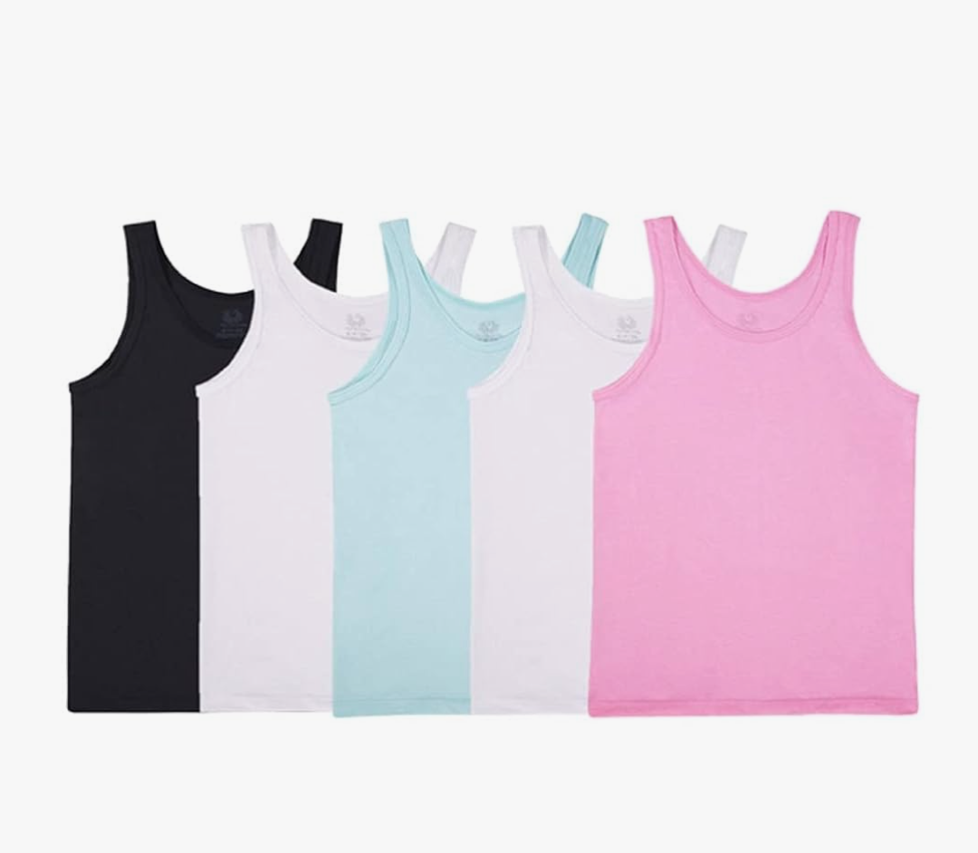 Fruit of the Loom Girls' Undershirts (Camis & Tanks) Size Medium, Assorted