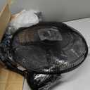 Amazon Basics 16" Pedestal Fan with Remote, Floor Fan, Standing Fan for Bedroom, Living Room, Office, with 3 Speeds, 3 Modes, Timer, Dual-Layered Blades, Adjustable Height, Tilt Head, 60W, Black