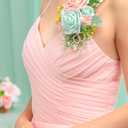TINGE TIME Artificial Shoulder Corsages Flowers, Set of 2, Mother of The Bride Floral Corsage for Wedding Ceremony Anniversary Formal Dinner Party (MintGreen&Pink)