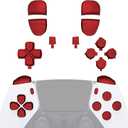 eXtremeRate Replacement Full Set Buttons Compatible with ps5 Edge Controller, Scarlet Red D-pad Share Options Home Face Buttons R1 L1 R2 L2 Triggers Compatible with ps5 Edge Controller