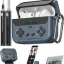 Inesore for Airpods Pro 3 Case Cover with Cleaner Kit,with Lock for Airpod Pro 3 (2025),Classic Cool Funny Game Console Hard Air Pods Pro 3 Case for Men Boy(Black)