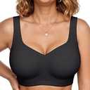 Vertvie Jelly Bras for Women Plus Size Minimizer Soft Wireless Push Up Bra Full Supportive Older Lift Back Coverage Bralette (38DD, Skin)