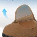 LongBay Men's Memory Foam Diabetic Slippers Comfy Warm Plush Fleece Arthritis Edema Swollen House Shoes