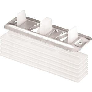 Prime-Line N 6661 Nylon Adjustable Floor Guide and Carpet Riser, White and Metallic (Single Pack)