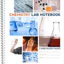 BookFactory Carbonless Chemistry Lab Notebook - 100 Sets of Pages (8.5'' X 11'') (Duplicator) - Scientific Grid Pages, Durable Translucent Cover, Wire-O Binding (Made in USA)