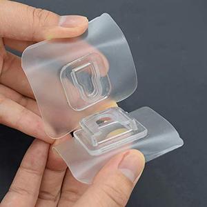 Мilihkc 40pcs Double Sided Adhesive Hooks Wall Hooks for Hanging,Self Adhesive Hooks for Bathroom Kitchen Office Hanging(20set)