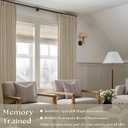 Textured Linen Burlap Curtains 84 Inches Long 2 Panels Neutral Country Tan Greige Flax Ceiling Floor Pinch Pleated Curtains Hooks Track Light Filtering Privacy Drape for Living Room Ofiice Grey Beige