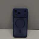 CANSHN Magnetic Compatible with iPhone 17 Pro Max Case, Upgraded [Full Camera Protection] [Compatible with Magsafe] [Translucent Matte] Shockproof Protective Phone Cover 6.9 Inch - Deep Blue