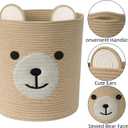 Bear Basket for Nursery, Baby Baskets for Storage, Baby Shower Baskets, Laundry Basket, Storage Hamper for Children Kids Toy Plant Indoor Corner (Brown)