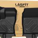 LASFIT Front Floor Mats for Ford Transit Connect 2014-2021 Vinyl Floor with Floor Posts All Weather Protector TPE Car Floor Liner for Transit Vans, 1st Row Only, Black