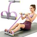 Multifunction Tension Rope, 6-Tube Elastic Yoga Pedal Puller Resistance Band, Natural Latex Tension Rope Fitness Equipment, for Abdomen/Waist/Arm/Leg Stretching Slimming Training
