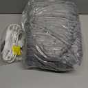 Homemate Heated Blanket Electric Throw - 50"x60" Heating Blanket Throw 1/2/4/6/8 Hours Auto-Off 10 Heat Levels Over-Heat Protection Soft Flannel Sherpa Heater ETL Certification (Light Grey (Striped))