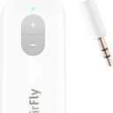Twelve South AirFly SE | Adaptador de transmisor de audio inalmbrico Bluetooth para AirPods/auriculares, batera de ms de 20 horas, funciona con conectores auxiliares de 0.138 in en aviones (Blanco)