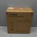 TIPGO Slim Bathroom Can with Lid Soft Close, Step Pedal, 6 Liter / 1.6 Gallon Stainless Steel Bin, Small Garbage Cans for Bedroom, Office, Kitchen (Matte Black)