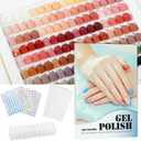 480 Nail Colors Book,Professional Nail Polish Chart Book with 600 Practice Tips & 1-500 Number Labels, Pre-Numbered Slots,Perfect for Salons and Home Use(Blue)