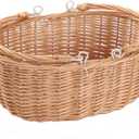Wicker Picnic Baskets with Handles.Kingwillow. (Natural)