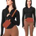 4 x Belt bag Fanny pack crossbody bags for women Everywhere belt bag (Coffee)